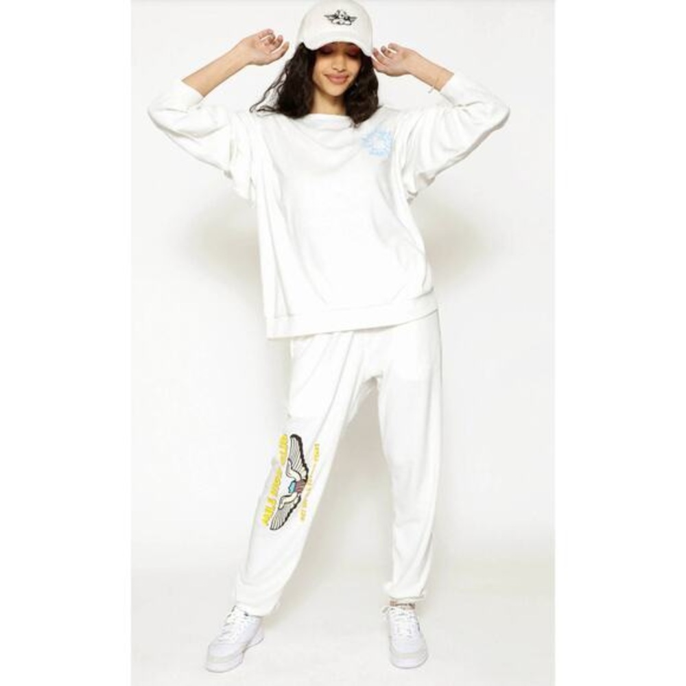 Boys Lie White Graphic Jogger Set